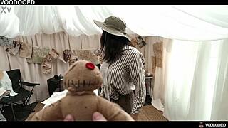 Little Puck Gives Control Of Her Voodoo Doll And Squirts