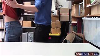 Did you see the cute brunette get punished for shoplifting?