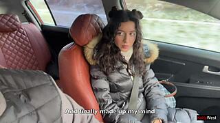 Katty West wants one last rough fuck in the car with her boyfriend before breaking up