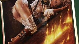 skinny platinum blonde enjoys spicy sex and pissing?