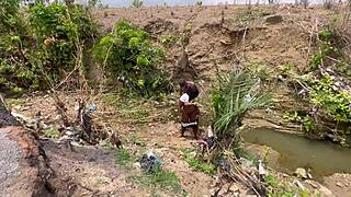 we fucked in the forest with huge tits and ass worshiping