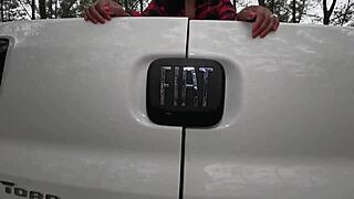 Nicoly Mattos Feels Like a True Slut During Double Penetration with Two Cocks Rubbing Inside Her Pussy and Ass on the Street.