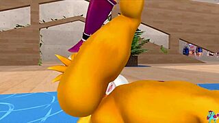 Does Renamon Stretch During Her NSFW Workout?