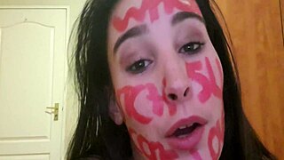 self punish with gagging and dirty talk