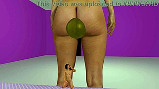 Helga bubbles Ava with her farts in bondage!