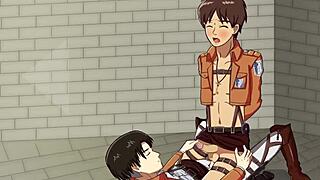 Intriguing animation of two guys fucking straight from the game