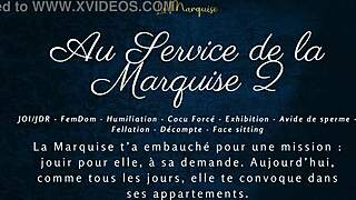 Serving the marquise with French femdom JOI.
