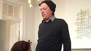 Is BBW amateur aware of filming while sucking?