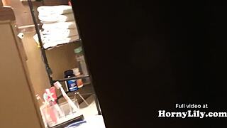 I gives jerk off instrucshuns with my big ass in bathrom, cumshot