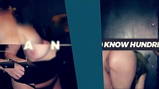 Big Tittied Brunette Visits the Gloryhole for a Sloppy Blowjob and Cum