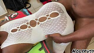 Hot sexy ebony got fucked really good in her room