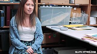 Breezy Bri sucks and fucks Officer Rusty Nail to dodge trouble at work.