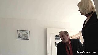 French Blonde Mature Gets Anal Fucked in Wild Stockings Gang Bang