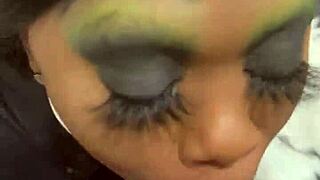 cruella in costume craves big black cock for deepthroat and creampie