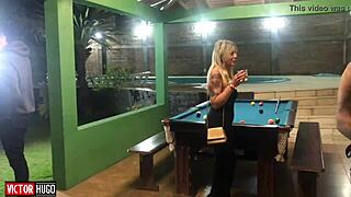 blonde milf gives ass to tattooed friend in hardcore anal fucking