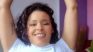 Brazilian brunette in lingerie asks for your attention