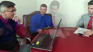 office gone mad with slutty trailer whore sucking big black cock