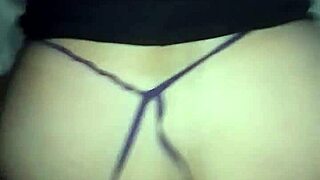 Pov Doggy With Open Blue Thong