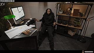 Thief girl punished hard in garage with wild solo action