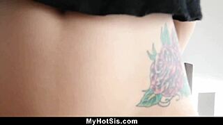 stepsister strips for stepbrother to earn some quick cash