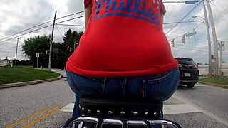 check out this housewife's big ass on motorcycle gopro