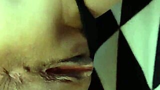 ladyboy ann is jerking off under her skirt