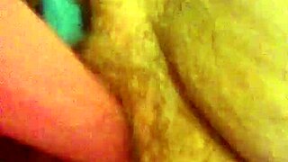 I'm rubbin' my hairy pussy again and cummin' so hard.