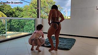 Boy Earns Reward By Fucking Two Milfs Hard In Lingerie