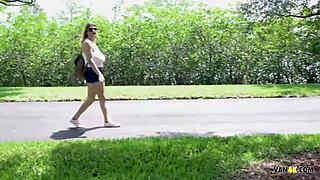 Monster tits Jenni Noble cashes in for a fuck in the infamous van.