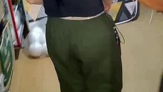 Young 18+ girl fucks step cousin hidden at work for cash