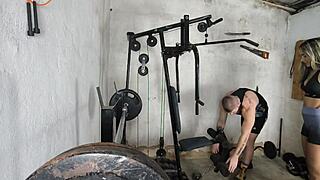 Gym trainer fucks my wet pussy with huge cock and anal creampie