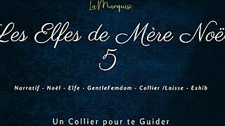 french femdom elves with dirty talk and leash action