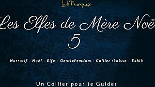 french femdom elves with dirty talk and leash action