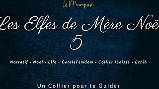 french femdom elves with dirty talk and leash action