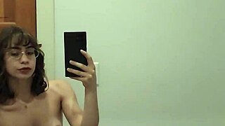 teen rips clothes showing small tits in hot pov strip!