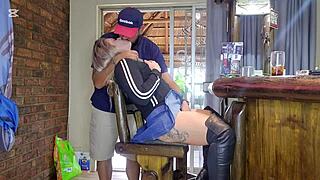 close-up view of pussy getting fucked hard, leading to intense squirting right after a creampie