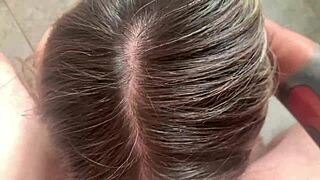 Strangers creampie my wife's pussy at the glory hole! 😏