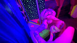 Redhead tetona stripper rides my cock to orgasm