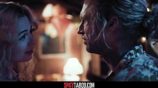 Blonde babe encounters a stranger in a realistic scenario