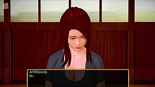 my new family scene 377 with redhead and small tits in a game