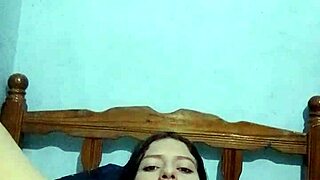 young latina daring you to join her solo masturbation session at home