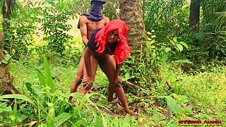 Naughty Latina's wild forest romp with a massive black cock.