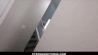 stepdaughter4k teen with small tits gets family fucked by stepbrother in pov.