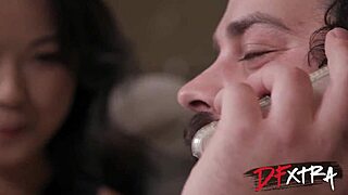 Asian beauty Lulu Chu rides a big dick of her husband’s friend