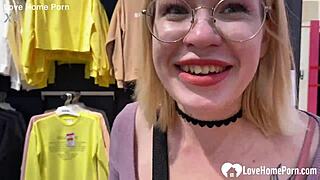 Ever Seen a Girlfriend Suck Cock in a Shop Changing Booth?