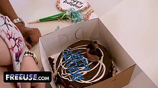 freeuse milf emmy demure with big natural tits gets titty fucked by her birthday boy