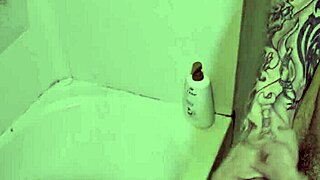 Rubbing my body in the shower solo