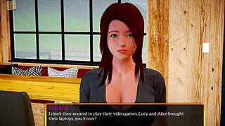 my new family scene 377 with redhead and small tits in a game