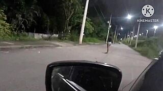 My husband takes my tattooed girlfriend to meet a bodybuilder friend in the city.