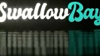 Petite stripper in fishnets seduces guy for blowjob.